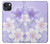 S2361 Purple White Flowers Case For iPhone 14 Plus