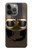 S2645 Vintage Brown Goggles Motorcycle Helmet Case For iPhone 14 Pro Max
