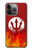 S2803 Fire Red Devil Spear Symbol Case For iPhone 14 Pro Max