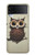 S0360 Coffee Owl Case For Samsung Galaxy Z Flip 4