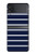 S2767 Navy White Striped Case For Samsung Galaxy Z Flip 4