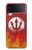 S2803 Fire Red Devil Spear Symbol Case For Samsung Galaxy Z Flip 4