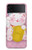 S3025 Pink Maneki Neko Lucky Cat Case For Samsung Galaxy Z Flip 4