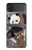 S3793 Cute Baby Panda Snow Painting Case For Samsung Galaxy Z Flip 4