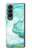 S3399 Green Marble Graphic Print Case For Samsung Galaxy Z Fold 4