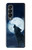 S3693 Grim White Wolf Full Moon Case For Samsung Galaxy Z Fold 4