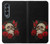 S3753 Dark Gothic Goth Skull Roses Case For Samsung Galaxy Z Fold 4