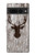 S2505 Reindeer Head Old Wood Texture Graphic Case For Google Pixel 7 Pro