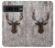 S2505 Reindeer Head Old Wood Texture Graphic Case For Google Pixel 7 Pro