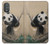 S2210 Panda Fluffy Art Painting Case For Motorola Moto G Power 2022, G Play 2023