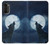 S3693 Grim White Wolf Full Moon Case For Motorola Moto G52, G82 5G