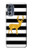 S2794 Black and White Striped Deer Gold Sparkles Case For Motorola Moto G62 5G