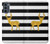 S2794 Black and White Striped Deer Gold Sparkles Case For Motorola Moto G62 5G