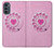S2847 Pink Retro Rotary Phone Case For Motorola Moto G62 5G