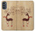 S3081 Wooden Raindeer Graphic Printed Case For Motorola Moto G62 5G