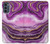 S3896 Purple Marble Gold Streaks Case For Motorola Moto G62 5G