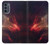 S3897 Red Nebula Space Case For Motorola Moto G62 5G