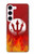 S2803 Fire Red Devil Spear Symbol Case For Samsung Galaxy S23