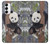 S3793 Cute Baby Panda Snow Painting Case For Samsung Galaxy S23