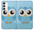 S3029 Cute Blue Owl Case For Samsung Galaxy S23 Plus