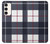 S3452 Plaid Fabric Pattern Case For Samsung Galaxy S23 Plus