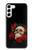 S3753 Dark Gothic Goth Skull Roses Case For Samsung Galaxy S23 Plus