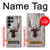 S2505 Reindeer Head Old Wood Texture Graphic Case For Samsung Galaxy S23 Ultra