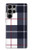 S3452 Plaid Fabric Pattern Case For Samsung Galaxy S23 Ultra