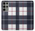 S3452 Plaid Fabric Pattern Case For Samsung Galaxy S23 Ultra