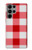 S3535 Red Gingham Case For Samsung Galaxy S23 Ultra
