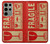 S3552 Vintage Fragile Label Art Case For Samsung Galaxy S23 Ultra