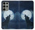 S3693 Grim White Wolf Full Moon Case For Samsung Galaxy S23 Ultra