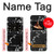 S2544 Japanese Kimono Style Black Flower Pattern Case For Motorola Moto Razr 2022
