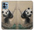 S2210 Panda Fluffy Art Painting Case For Motorola Edge+ (2023), X40, X40 Pro, Edge 40 Pro