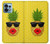 S2443 Funny Pineapple Sunglasses Kiss Case For Motorola Edge+ (2023), X40, X40 Pro, Edge 40 Pro