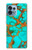 S2688 Aqua Copper Turquoise Gemstone Graphic Case For Motorola Edge+ (2023), X40, X40 Pro, Edge 40 Pro