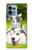 S3795 Kitten Cat Playful Siberian Husky Dog Paint Case For Motorola Edge+ (2023), X40, X40 Pro, Edge 40 Pro