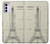 S3474 Eiffel Architectural Drawing Case For Motorola Moto G42