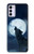 S3693 Grim White Wolf Full Moon Case For Motorola Moto G42