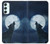 S3693 Grim White Wolf Full Moon Case For Samsung Galaxy A34 5G