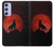S2955 Wolf Howling Red Moon Case For Samsung Galaxy A54 5G