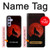 S2955 Wolf Howling Red Moon Case For Samsung Galaxy A54 5G