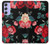 S3112 Rose Floral Pattern Black Case For Samsung Galaxy A54 5G S3112 Rose Floral Pattern Black Case For Samsung Galaxy A54 5G