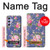 S3265 Vintage Flower Pattern Case For Samsung Galaxy A54 5G
