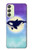 S3807 Killer Whale Orca Moon Pastel Fantasy Case For Samsung Galaxy A24 4G