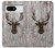 S2505 Reindeer Head Old Wood Texture Graphic Case For Google Pixel 8