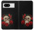 S3753 Dark Gothic Goth Skull Roses Case For Google Pixel 8