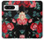 S3112 Rose Floral Pattern Black Case For Google Pixel 8 pro