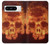 S3881 Fire Skull Case For Google Pixel 8 pro