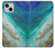 S3920 Abstract Ocean Blue Color Mixed Emerald Case For iPhone 13